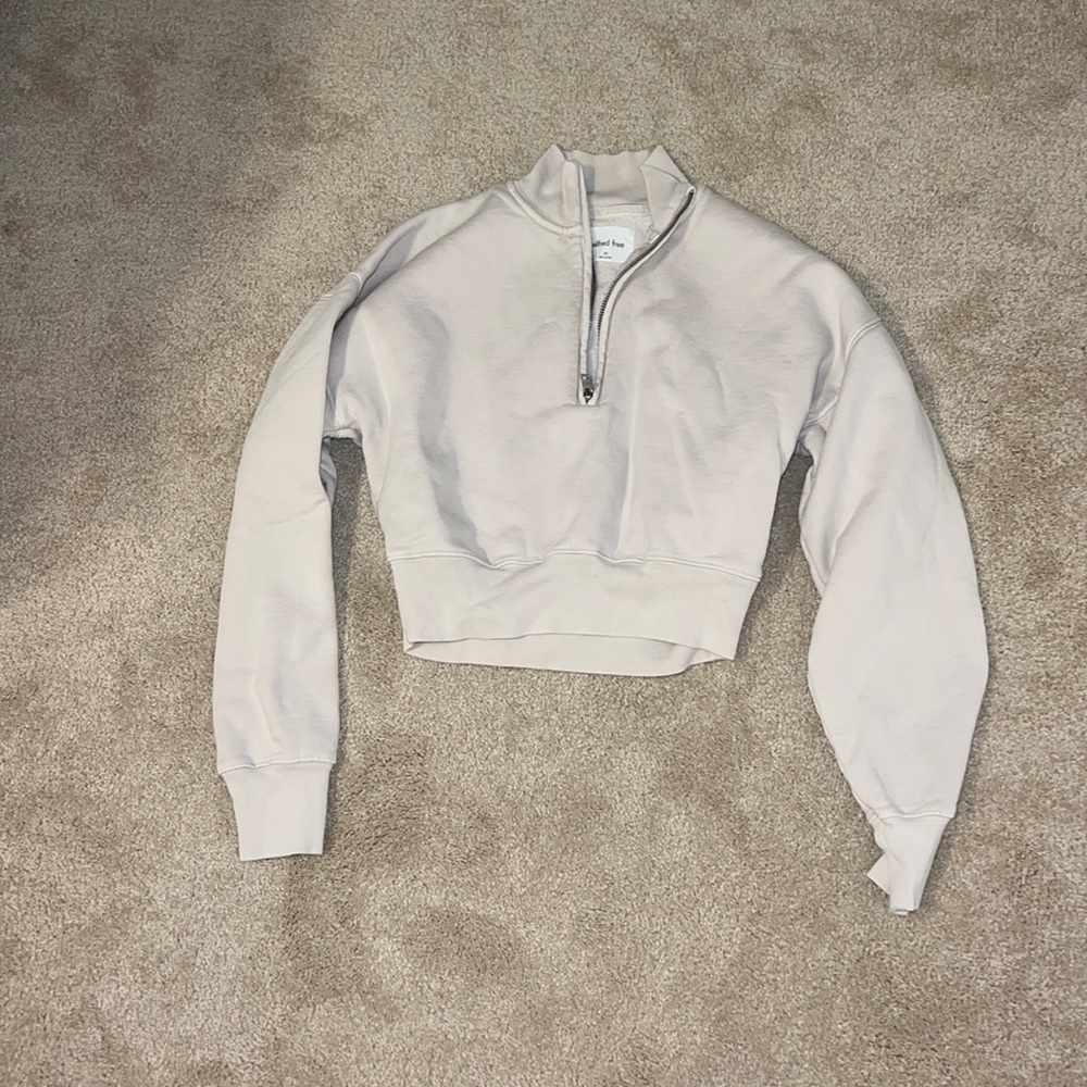 Wilfred Free Cropped Quarter Zip Size 2XS